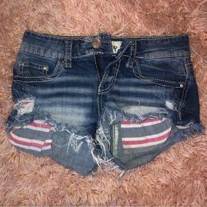 Daytrip Capricorn Distressed Denim Shorts
